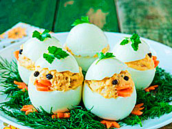 Яйца на Пасху Цыплята